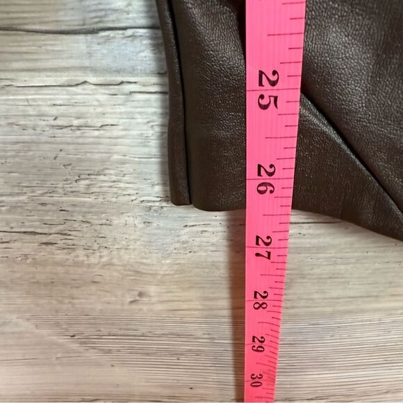 Eloquii Brown and Dark Brown Faux Leather Leggings - Picture 4 of 4